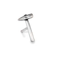 Ohrstecker 1 Stk Silber patiniert Hammer-112455