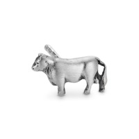 Ohrstecker 1 Stk Silber patiniert Stier-118192