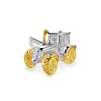 Ohrstecker 1 Stk Silber bicolor Traktor-118377