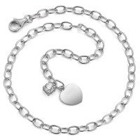 Fusskettchen Silber Herz 26 cm