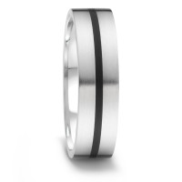 Partnerring Edelstahl, Keramik-306382