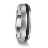 Partnerring Edelstahl, Keramik-306404