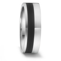 Partnerring Edelstahl, Keramik-306406