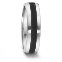Partnerring Edelstahl, Keramik-306412