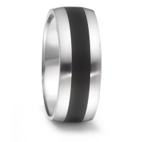 Partnerring Edelstahl, Keramik-306417