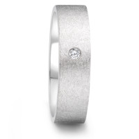 Fingerring Edelstahl Diamant 0.04 ct, tw-si-306581