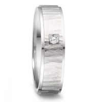 Partnerring Edelstahl Diamant 0.06 ct, tw-si-306585