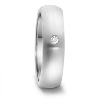 Partnerring Edelstahl Diamant 0.04 ct, tw-si-306667