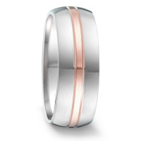 Partnerring Edelstahl, 750/18 K Rosegold-308057