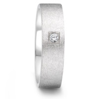 Partnerring Edelstahl Diamant 0.06 ct, tw-si-308077