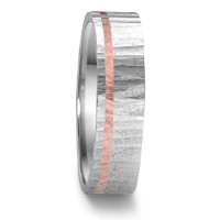 Partnerring Edelstahl, 750/18 K Rotgold-308109