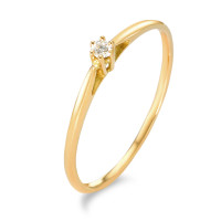 Solitär Ring 750/18 K Gelbgold Diamant 0.05 ct, w-si-338783