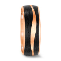 Partnerring 750/18 K Rosegold, Carbon-350603