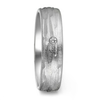 Partnerring Silber Diamant 0.025 ct, w-si rhodiniert-350850