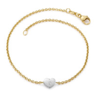 Armband 750/18 K Gelbgold, 750/18 K Weissgold Diamant -359044
