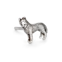 Ohrstecker 1 Stk Silber patiniert Hund-504049