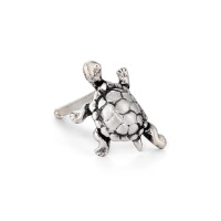 Ohrstecker 1 Stk Silber patiniert Schildkröte-505061