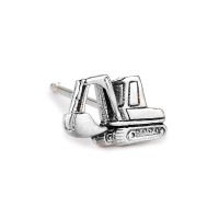 Ohrstecker 1 Stk Silber patiniert Bagger-505601