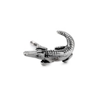 Ohrstecker 1 Stk Silber patiniert Krokodil-506599