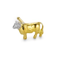 Ohrstecker 1 Stk 375/9 K Gelbgold Stier-507150