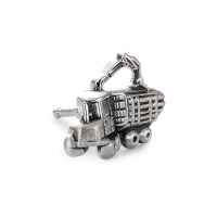 Ohrstecker 1 Stk Silber patiniert Rückezug-521231