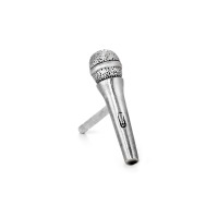 Ohrstecker 1 Stk Silber Mikrofon-524654