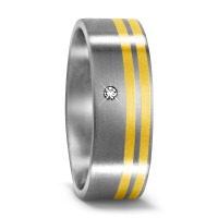 Partnerring Titan, 750/18 K Gelbgold Diamant 0.01 ct, w-si-529074