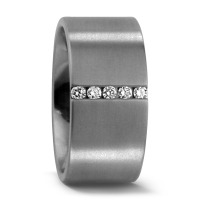 Partnerring Titan Diamant 0.10 ct, 5 Steine, w-si-529098