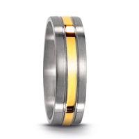 Partnerring Edelstahl, 750/18 K Gelbgold-529151
