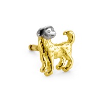 Ohrstecker 1 Stk 750/18 K Gelbgold Hund-531132