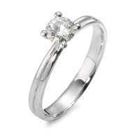 Solitär Ring 750/18 K Weissgold Moissanite rund, 5 mm-534490