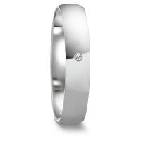 Partnerring 750/18 K Weissgold Diamant 0.02 ct, w-si-537257