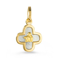 Anhänger 750/18 K Gelbgold Schutzengel