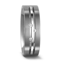 Partnerring Titan Diamant 0.03 ct, 3 Steine, w-si-538076