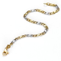 Armband 750/18 K Gelbgold, 750/18 K Weissgold 19 cm-538670