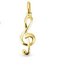Anhänger 750/18 K Gelbgold Notenschlüssel-542390
