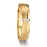 Partnerring 750/18 K Gelbgold Diamant 0.024 ct, 3 Steine, tw-vsi-544943