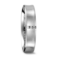 Partnerring 750/18 K Weissgold Diamant 0.025 ct, 3 Steine, tw-vsi-544954