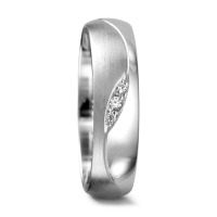 Partnerring 750/18 K Weissgold Diamant 0.02 ct, 3 Steine, tw-vsi-544961