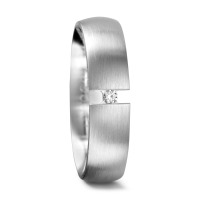 Partnerring 750/18 K Weissgold Diamant 0.025 ct, tw-vsi-544969
