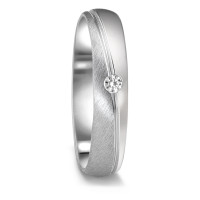 Partnerring 750/18 K Weissgold Diamant 0.04 ct, tw-vsi-544971