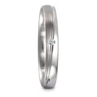 Partnerring 750/18 K Weissgold Diamant 0.02 ct, tw-vsi-545081