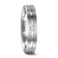Partnerring 750/18 K Weissgold Diamant 0.04 ct, tw-vsi-545095