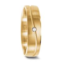 Partnerring 750/18 K Gelbgold Diamant 0.02 ct, w-si-545226