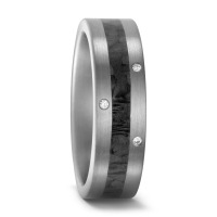 Partnerring Titan, Carbon Diamant 0.03 ct, 3 Steine, w-si-545681