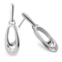 Ohrhänger 375/9 K Weissgold Diamant 0.04 ct, 6 Steine, w-si-546328
