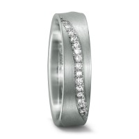 Partnerring 950 Platin Diamant 0.15 ct, 15 Steine, tw-si-546388