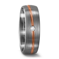 Partnerring 950 Palladium, 585/14 K Rotgold Diamant 0.035 ct, tw-si-546390