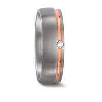 Partnerring Titan, 750/18 K Rotgold Diamant 0.03 ct, w-si-546848