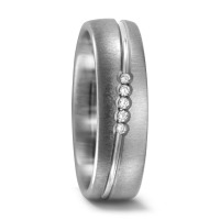 Partnerring Titan Diamant 0.05 ct, 5 Steine, w-si-546954